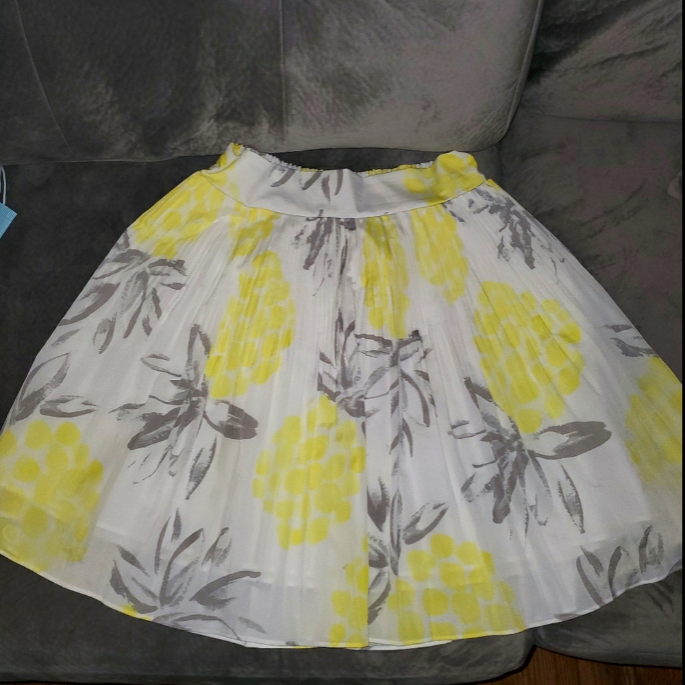 Pineapple Pleated circle skirt
